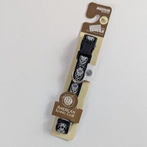 American Kennel Club Nylon Dog Collar Black & White Size Medium 16" Max
